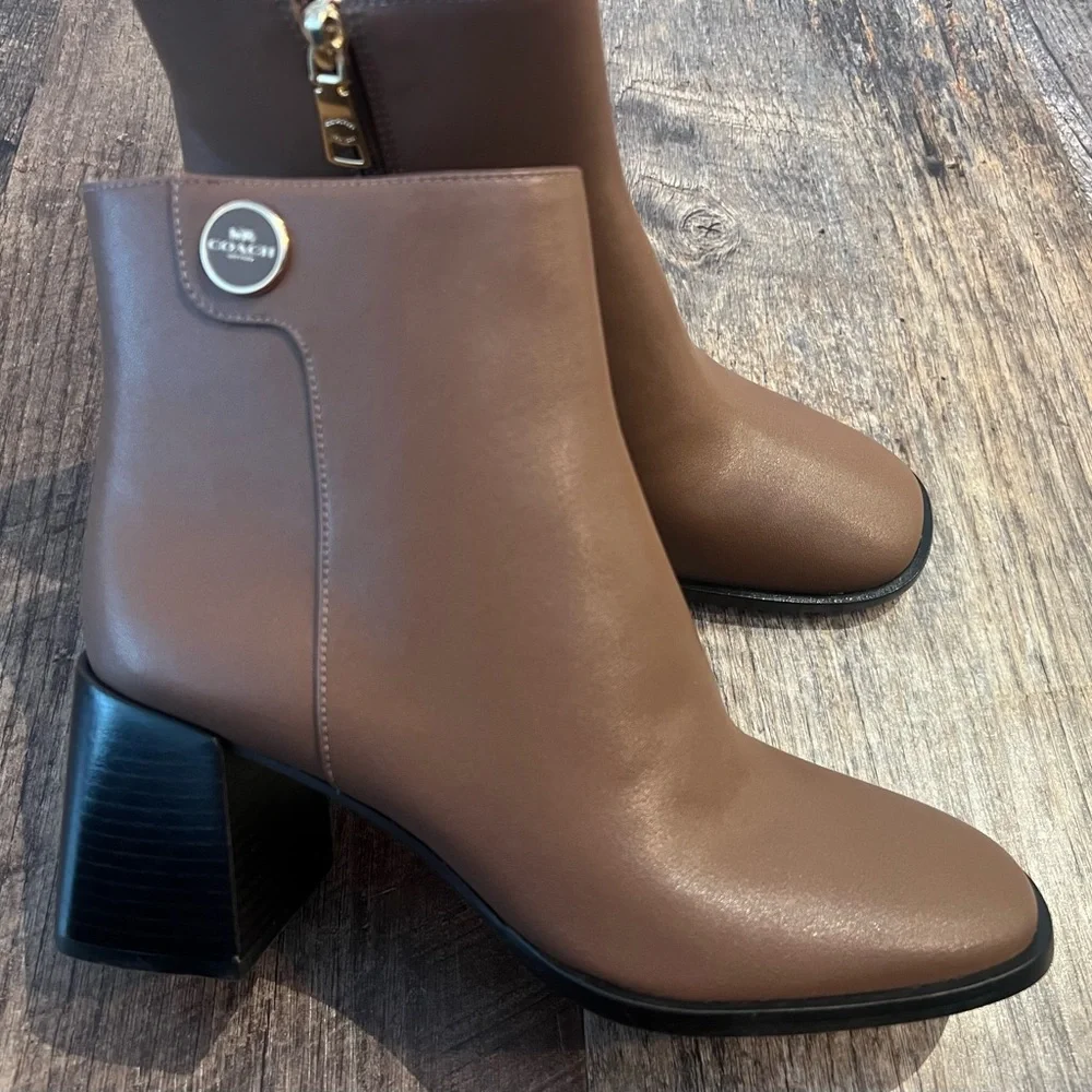 Coach Tan Ankle Booties - Picture 2 of 5